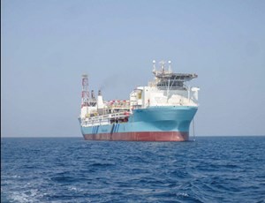 Fig. 3. Hurricane Energy announced that first oil was achieved at the Early Production System (EPS) development of Lancaster field, the first basement reservoir development on the UKCS. The EPS wells are tied back to the Aoka Mizu FPSO. Photo: Bluewater Energy Services BV.