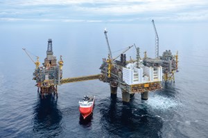 SIMOPS management will optimize conflicting activities during complex seismic surveys in congested offshore producing fields. Photo by Harald Pettersen, courtesy of Statoil.