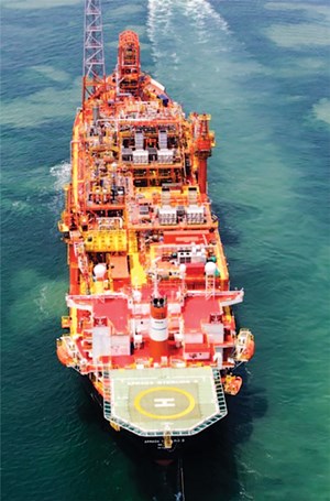 Fig. 3. Expedited procurement of an FPSO helped achieve early production from the Cluster-7 fields.