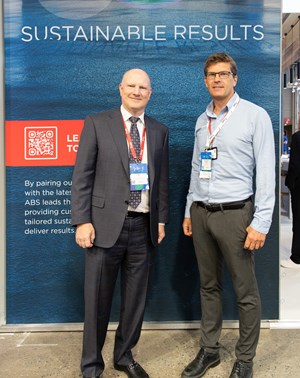 Photo Caption: John McDonald, ABS Executive Vice President and COO, with Marius Bjørn, NOV Business Director