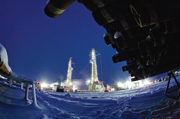 Nabors rigs drill for shale gas for Nexen in the Dilly Creek area of the Horn River Shale in British Columbia.