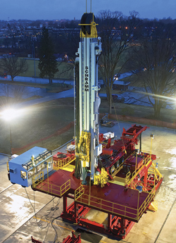 Built in West Chester, Pa., the new T500XD Telemast drilling rig is designed for the Marcellus and Utica shales.