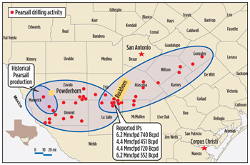 Cabot Oil and Gas holdings within the Pearsall shale. Source: Cabot Oil and Gas.