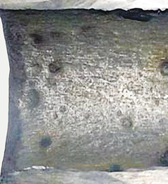 Fig. 1. Corrosion and pitting of a wellbore tubular caused by bacteria.