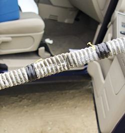 Fig. 9. Cable crimped in tubing slips Fig. 9. Cable crimped in tubing slips