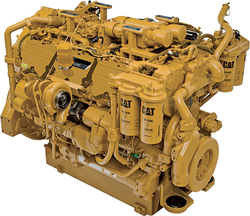 The C27 ACERT engine from Caterpillar has a narrower footprint and may be mounted in a side-by-side configuration on a trailer. The C27 ACERT engine from Caterpillar has a narrower footprint and may be mounted in a side-by-side configuration on a trailer.