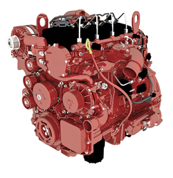 The Cummins QSK50 engine allows maximum natural gas substitution rates of 70%, with high load factors.