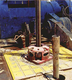 KCA Deutag engineered a 90-ft mousehole to allow concurrent drilling. KCA Deutag engineered a 90-ft mousehole to allow concurrent drilling.