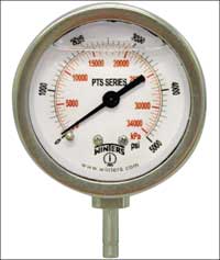 Tube stub pressure gauge