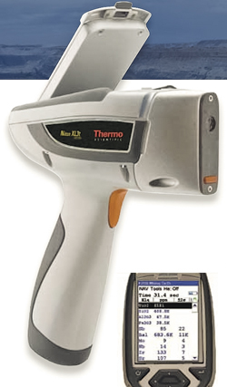 Fig. 1. Example of a handheld XRF field analyzer.16