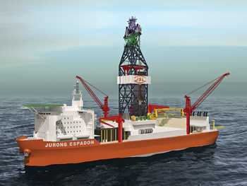 Engineered to meet the challenges of next-generation deepwater projects, the Jurong Espadon drillship features superior roll motion dampening, for a performance similar to that of semisubmersibles.