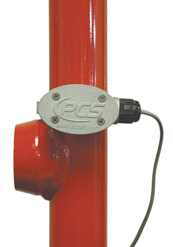 Plunger arrival sensor attached to lubricator. Plunger arrival sensor attached to lubricator.