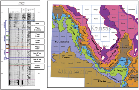 The core of the Mississippian in north-central Oklahoma and south-central Kansas. 