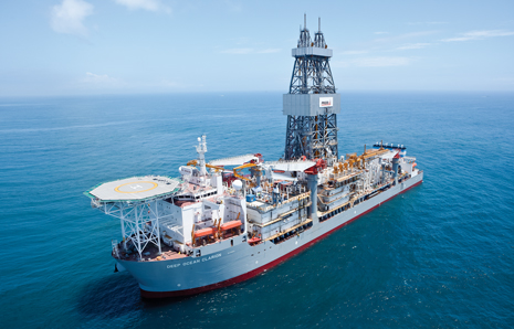 Pride International ultra-deepwater drillship Deep Ocean Clarion makes its way from South Korea to the US Gulf of Mexico, where it will commence a five-year contract with BP. The rig, delivered from Samsung Heavy Industries earlier this year, is capable of drilling to a total depth of 40,000 ft while operating in up to 12,000 ft of water.