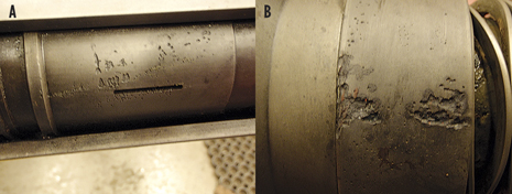 Fig. 2. Acid pitting of seal surfaces. Fig. 2. Acid pitting of seal surfaces.