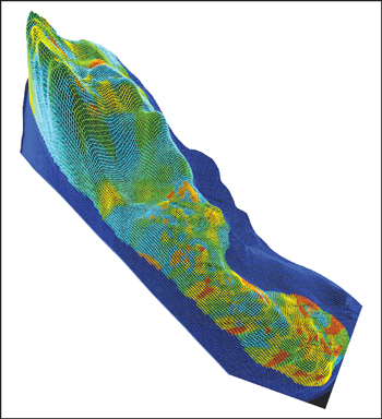 A 1.004 billion-cell model of Safaniya Field, the world’s largest offshore reservoir. A 1.004 billion-cell model of Safaniya Field, the world’s largest offshore reservoir.