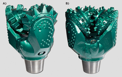 Fig. 6. As the diameter of drill bits has grown larger, up to 18½ in., so have bearings and the need for better lubricants at higher volumes. Photos courtesy of Varel.