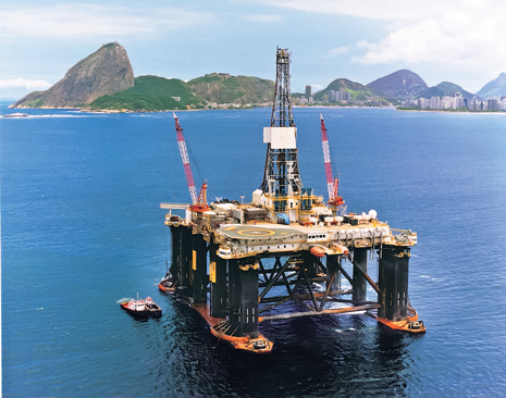 Drilling rig located offshore Brazil (image courtesy of Schlumberger).