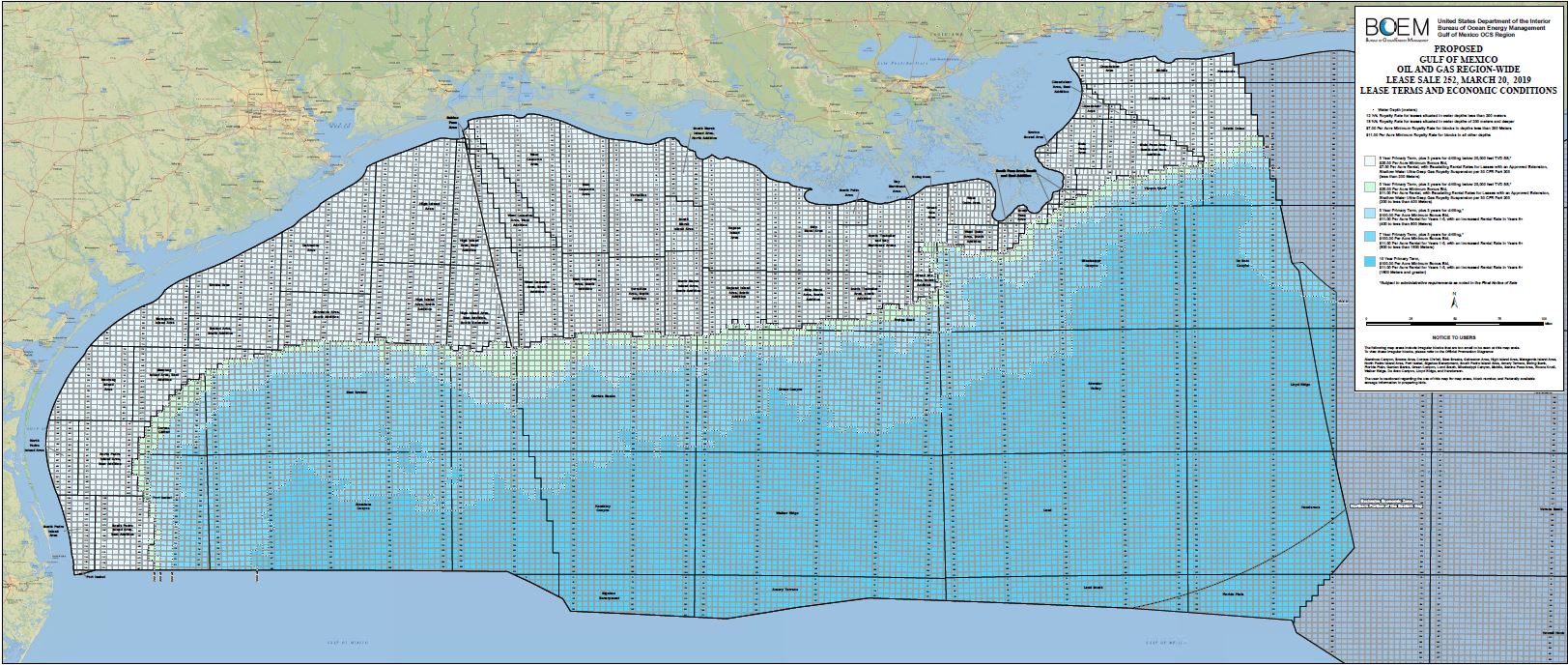 gulf of mexico block map U S Interior Has Announced Region Wide Oil And Gas Lease Sale gulf of mexico block map