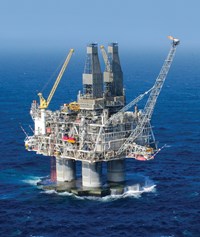 Fig. 11. The venerable Hibernia platform has produced oil for nearly 22 years. Image: ExxonMobil.