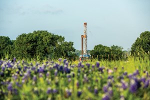 Chesapeake is going full-bore in developing the new Brazos Valley asset, with four rigs, including this one, at work. Image: Chesapeake Energy Corp.