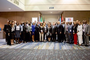 The Honorable Nina Maria Fite (center) with the LAGCOE Angola delegation