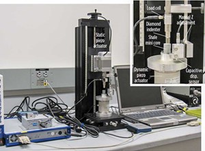 Fig. 4. Instrumented laboratory micro-indention system.