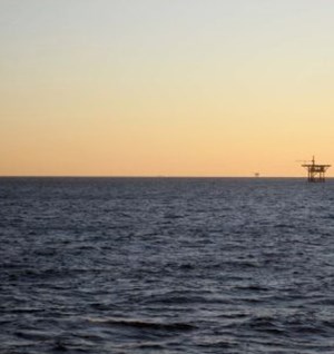 oil production platform in the Gulf of Mexico