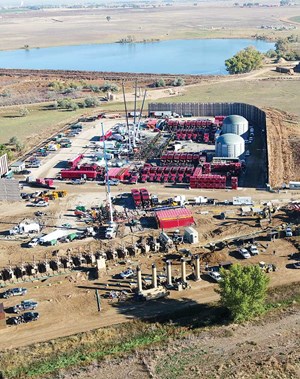 Fig. 4. Remote frac line to restimulate wells on Crestone Peak’s infill pad in the DJ basin.