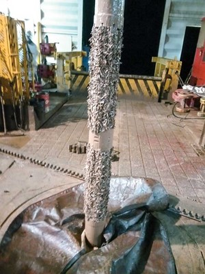 Fig. 2. Downhole operations often result in the generation of problematic ferrous debris, which remains in the wellbore.