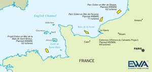 France Offshore Wind Map.