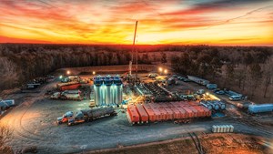 Fig. 3. A Rockcliff Energy fracing location in East Texas. Image: Rockcliff Energy, LLC.