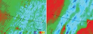 Fig. 5. Comparison between average Vp&#x2F;Vs from data-driven deterministic inversion (left) and geostatistical inversion using geological trends (right) in the Barra Velha formation, Tupi pre-salt field, Santos basin. Image: Petrobras.