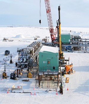 Fig. 5. ConocoPhillips has set a 2021 operating plan capital budget that includes $5.1 billion to sustain current production and $0.4 billion for investment in major projects, primarily in Alaska. One of the firm’s Alaskan properties is Alpine oil field, pictured here. Image: ConocoPhillips.