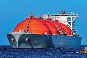 LNG tanker Arctic Voyager near a port off Lithuania