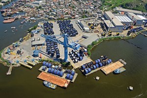 Fig. 1. Flexible pipe spooled and ready for deployment to one of Brazil’s numerous deepwater fields.