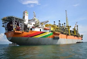 Fig. 3. The &lt;i&gt;Liza Destiny&lt;&#x2F;i&gt; FPSO produced the first oil offshore Guyana in December 2019. Image: Hess Corp.