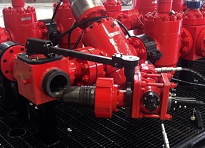 Choke gantry shown being used to expose internals. This is a highly resourceful tool for operations where trim changes are anticipated to be more frequent.