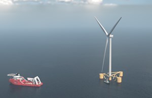 Floating offshore wind installation