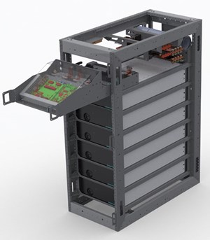 Fig. 4. Each BlueVault battery module contains roughly 60 monitoring points, which means that in a 1-MWh battery system, there are as many as 15,000 data points collected and transferred to a data repository.