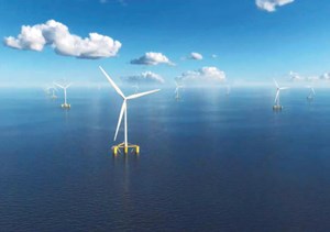 Fig. 1. Floating offshore wind turbines have the capability to efficiently exploit deepwater sites with abundant wind resources.