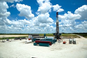 Fig. 3. One of the four rigs ConocoPhillips is operating in the Eagle Ford. Image: ConocoPhillips Co.
