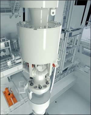 Fig. 1. This image shows the flow spool above the telescopic joint. Image: Transocean.
