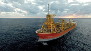 Fig. 3. As represented by the &lt;i&gt;Turritella&lt;&#x2F;i&gt; FPSO at the Stones producing field, Gulf of Mexico activity will be on the upswing in 2022. The Stones development is the world’s deepest oil and gas project, operating in around 9,500 ft of water in an ultra-deep area of the U.S. GOM. Image: Shell Oil Co.