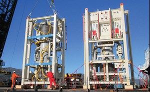 The industry’s first wet-gas compression station will be installed 15 km from the Gullfaks C platform, to pump unprocessed wellstream fluids without pre-processing. Photo courtesy of OneSubea.