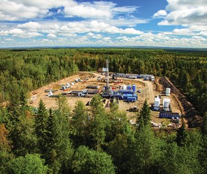 An Athabasca Oil Corp. drilling location in Alberta’s Kabob sub-basin. Courtesy of Athabasca Oil Corp.
