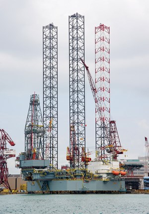 ENSCO said that its ENSCO 110 jackup is entering service in mid-2015, on a contract with National Drilling Company in Abu Dhabi. Photo: ENSCO.