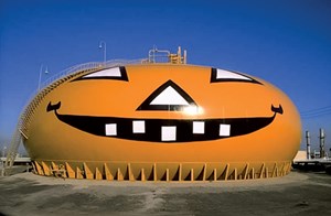 Given prevailing market conditions, the contents of this storage tank—at ConocoPhillips&#x27; Wilmington Refinery—may be the scariest things about Halloween this year. The company is continuing their decades-long tradition of transforming a pumpkin-shaped storage tank into the world&#x27;s largest Jack-o-lantern.
