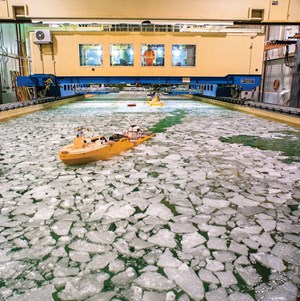 Fig. 1. The NRC’s ice tank, which can grow ice to a thickness of 200 mm, can simulate a wide range of ice conditions.