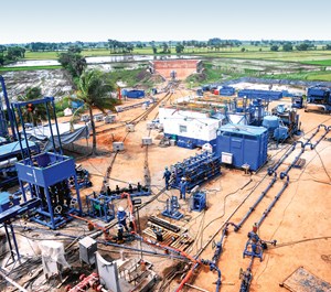 Hydraulic fracturing operation resulted in a seven-fold increase in production.